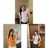 Polyester Short Sleeve T Shirt For Women With Solid Color And Button Design For Daily Wear