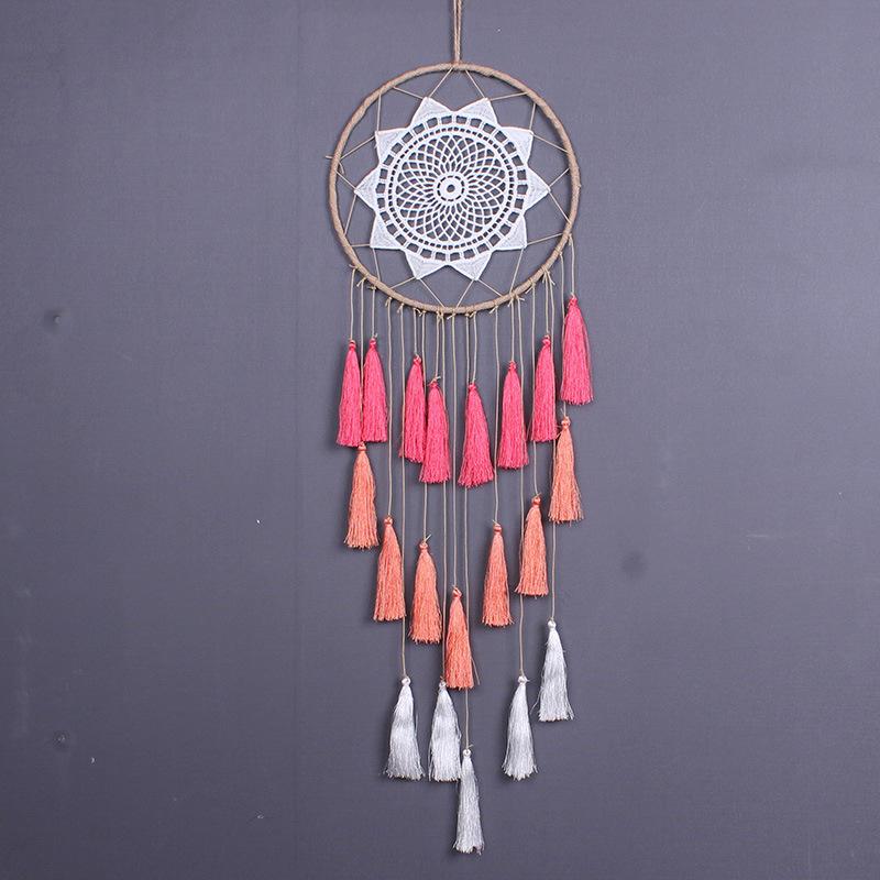 Lace Hand Woven Dream Catcher Net, Silky Nylon Tassel Dream Catcher Net, Home Wall Decoration Dream Catcher Net