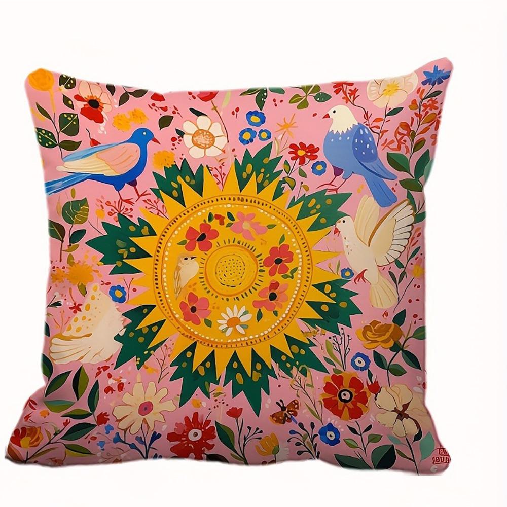 Kolorowe Poszewki Dekoracyjne z Motywami Kwiatowymi i Zwierzęcymi dla Stylowych Akcentów Domowych Poszewka na poduszkę na sofę dekoracja pokoju domowego