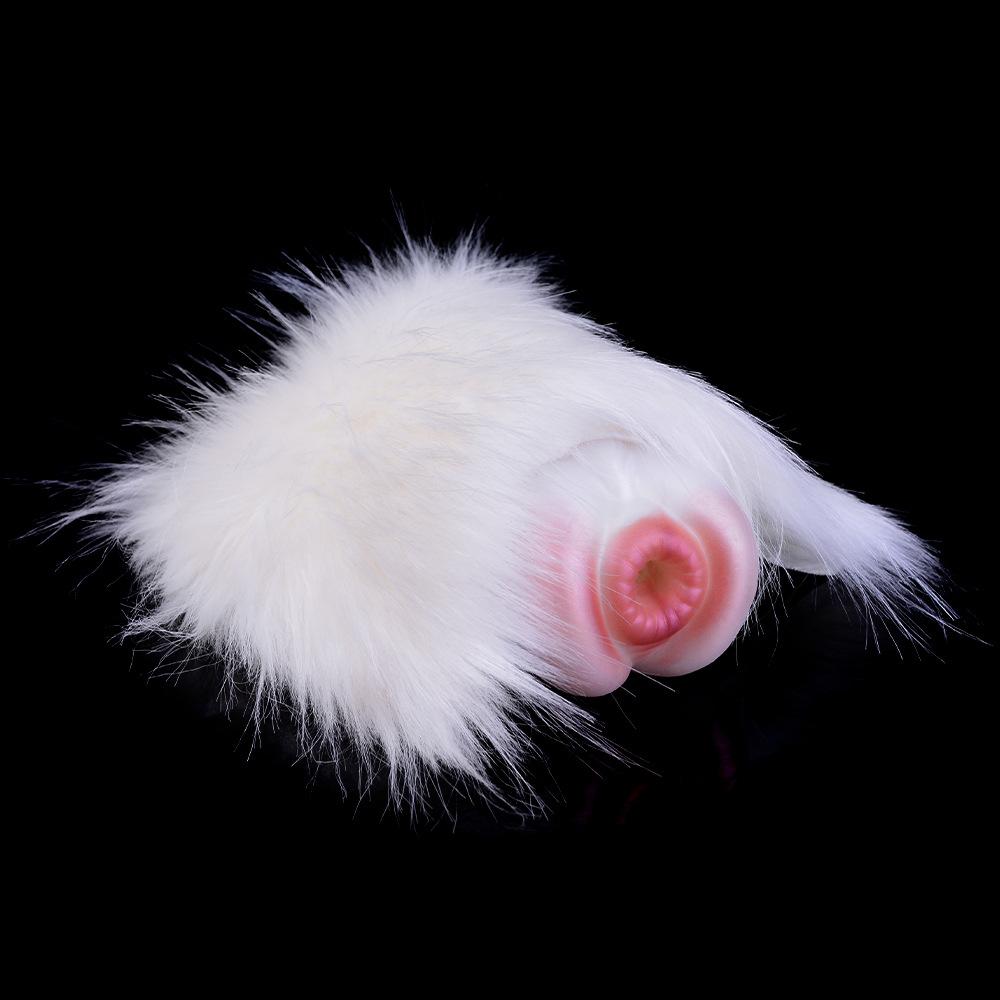 Masturbators for Men Sex Dolls White Fluffy Single Channel Manual 550g 12-15cm Alien Jet Cup Adult Sex Products Penis Exercise