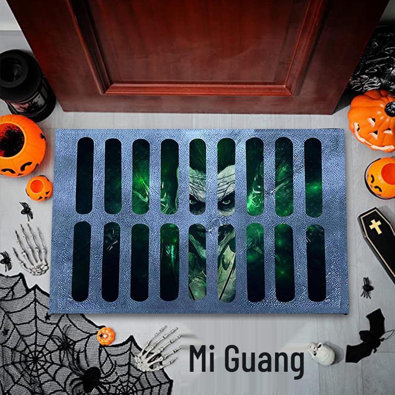 American Halloween Clown Crystal Velvet Doormat - Dirt & Wear Resistant Home Decor