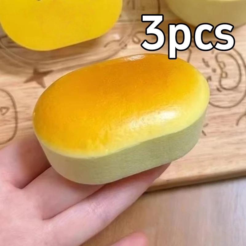 Cheese Cake Squishy Slow Rebound Stress Ball Realistic Food Shaped Squeeze Toy Decompression Sensory Fidget for Office Desk