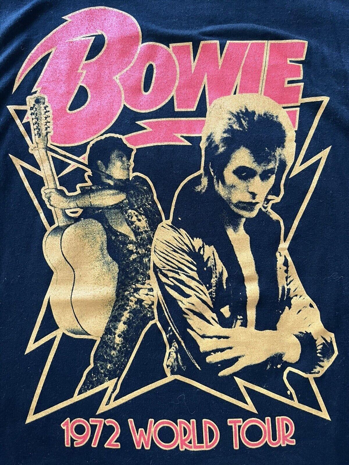 David Bowie Мировой тур Хлопок Черный Короткий рукав Все размеры Мужская футболка M