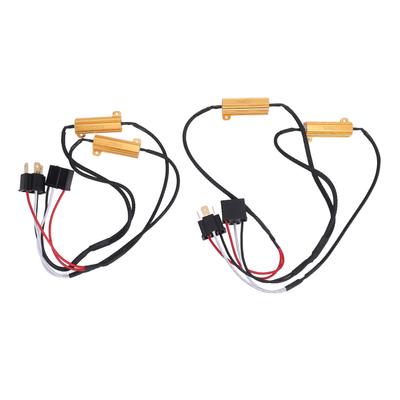 Paar LED-Lastwiderstand 50W 6ohm H4 9003 Anti-Flimmern LED-Decoder Relais-Kabelbaum-Adapter für Blinker Tagfahrlicht