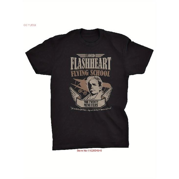 Vintage Graphic Tee Inspired by The Blackadder TV Series Featuring Lord Flashheart And Baldrick. This Casual Round Neck Shirt Is Machine Washable And S чёрный