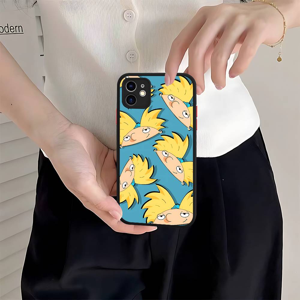 H-Hey A-Arnold Helga Bonito Phone Cases For IPhone 16 15 14 Plus 13 12 11 Pro Max Matte Oft Bumper Phone Cover