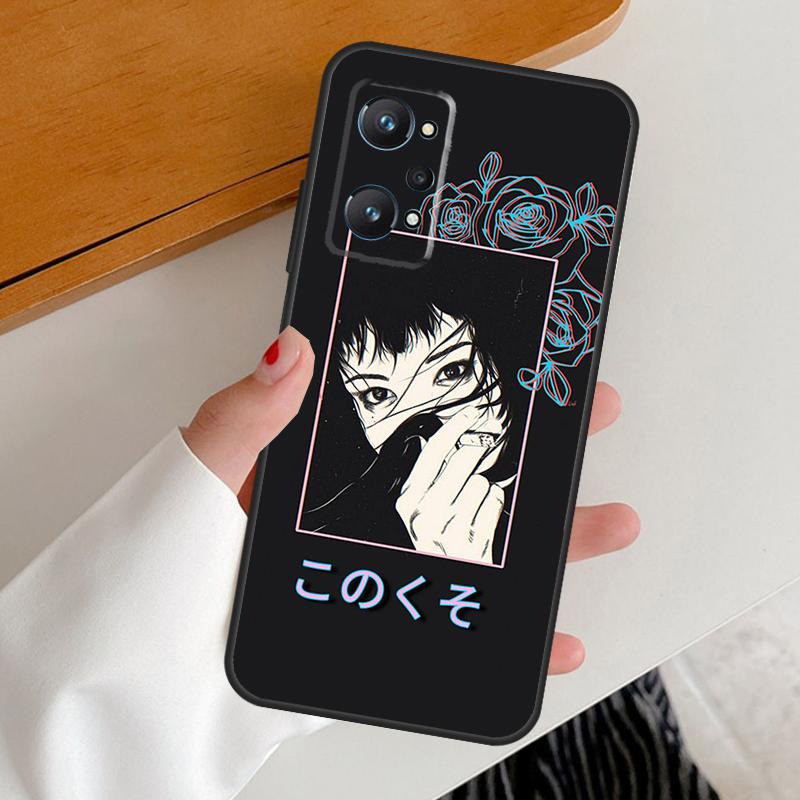 Japanese Anime Aesthetic For Realme 15 Pro GT7 GT6 10 11 12 13 14 Pro Plus C67 C63 C61 C55 C51 C53 C35 C75 C65 Case