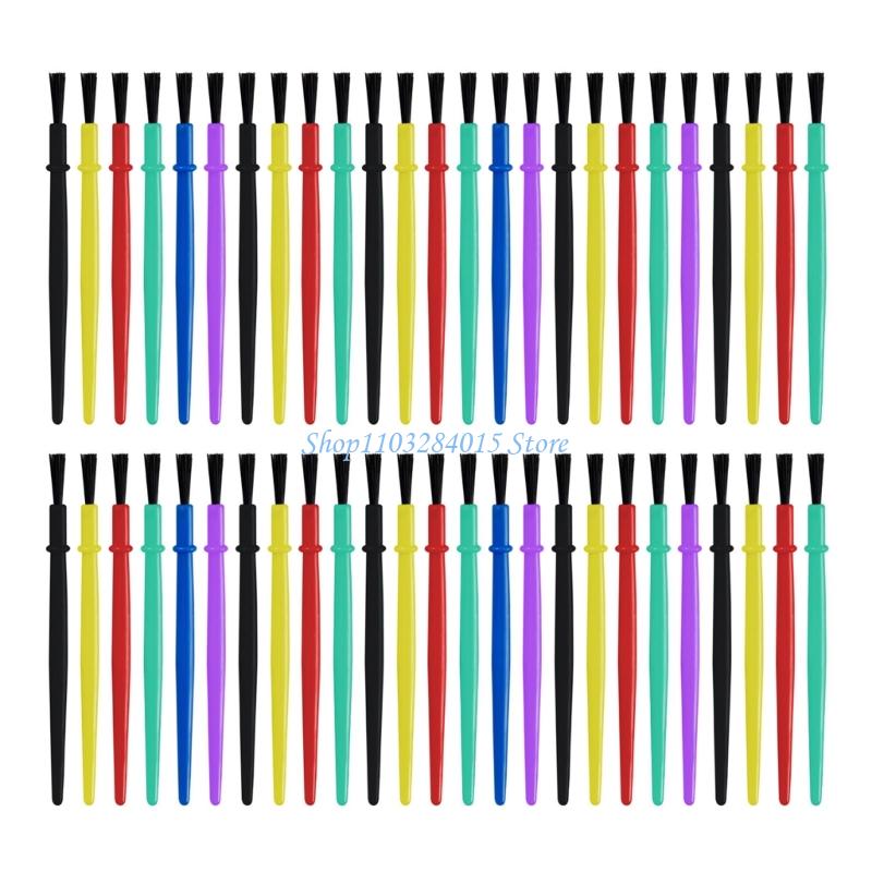 R6FF 50 Pcs Small Paint Brushes Set Nylon Hair Painting Brushes Set Art Supplies For Watercolor Gouache Acrylics