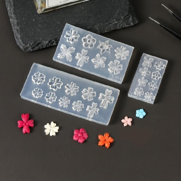 Set of 2 Flower Small Art Accessories Mold Nail Designing Moulds Nail Embellishment Molds for Delicate Manicure Designs