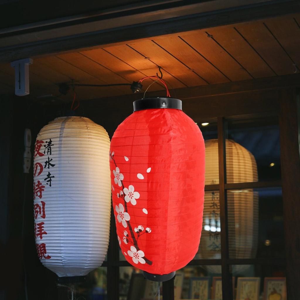 2Pcs Exquisite Japanese Paper Lanterns Plum Blossom Pattern Traditional Hanging Lantern for Restaurant Decor Home Festive Indoor