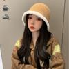 New Autumn and Winter New Female Fisherman Hat Versatile Warm Basin Hat Knitted Casual Korean Version Hat Plush Fashion Thickened