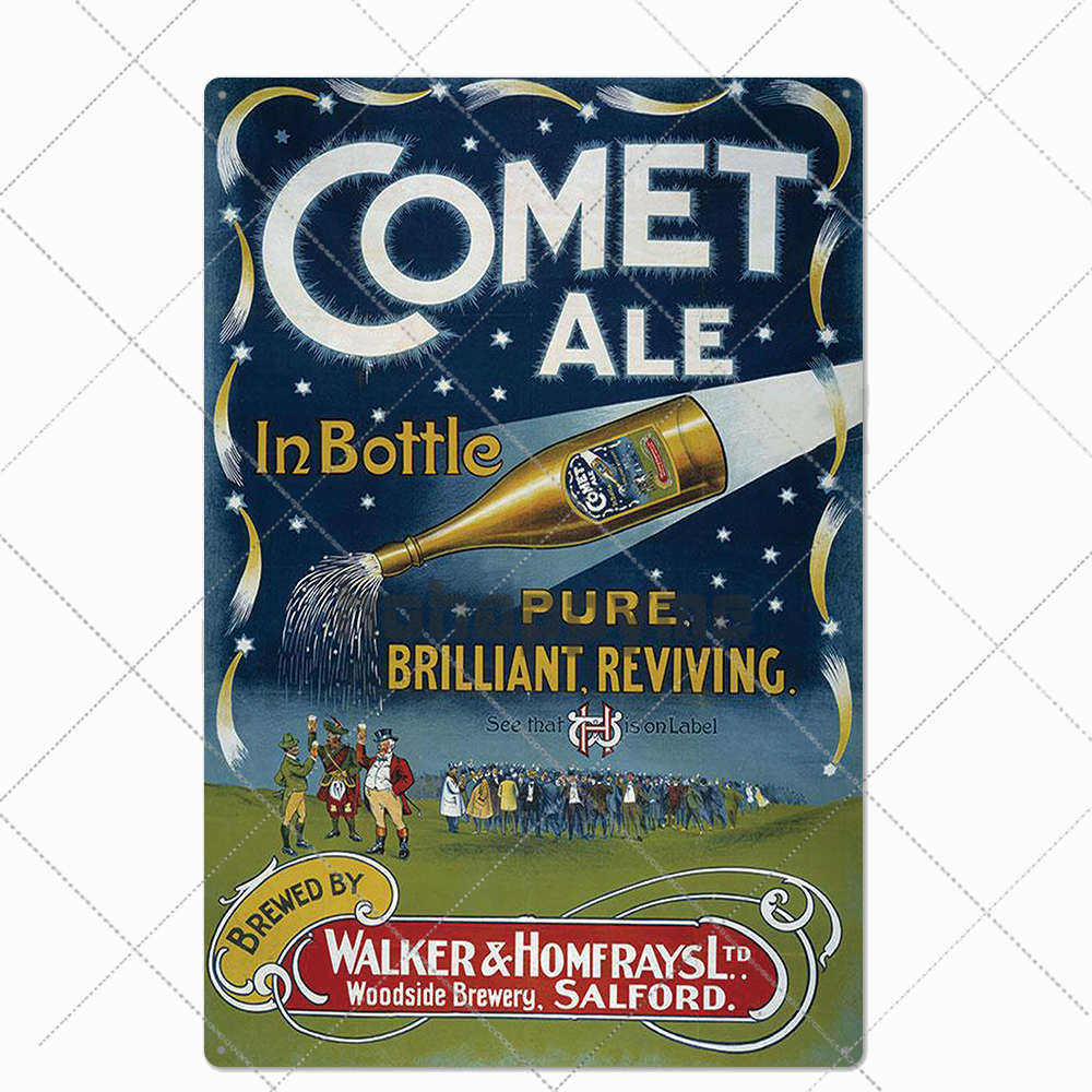 Beer Vintage Metal Tin Signs Bar Poster Pub Club Cafe Wall Decoration Retro Plaque Home Decor 20*30cm