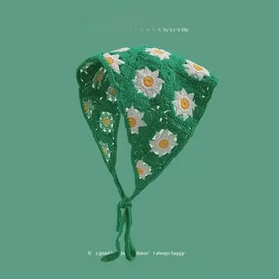 "Sweet & Cute Hand-Knitted Floral Headband: Spring/Autumn Travel Style"