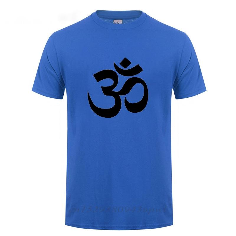 OM AUM SYMBOL  Relaxation TShirt For Male Men Funny Cotton Short Sleeve Streetwear JN BUDDHISM OM MANI PADME HUM T Shirt