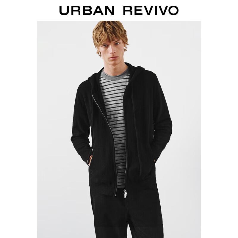 UR Men s 2025 Winter Casual Hooded Double Zipper Knit Cardigan UMM950027 XL