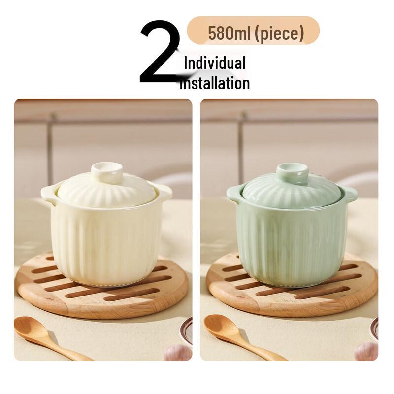 Qiwei Ceramic Multi-purpose Double-Boiler Stew Pot