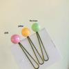 Retro Korean Sugar Bean Hairpin: Colorful Beaded Clip for Adult Bangs