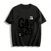 Street Style GAZE Print T-Shirt Trendiges Paar Lässiges Oberteil Reines Baumwoll-T-Shirt