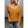 Solid Color Pullover Sweater K 80863