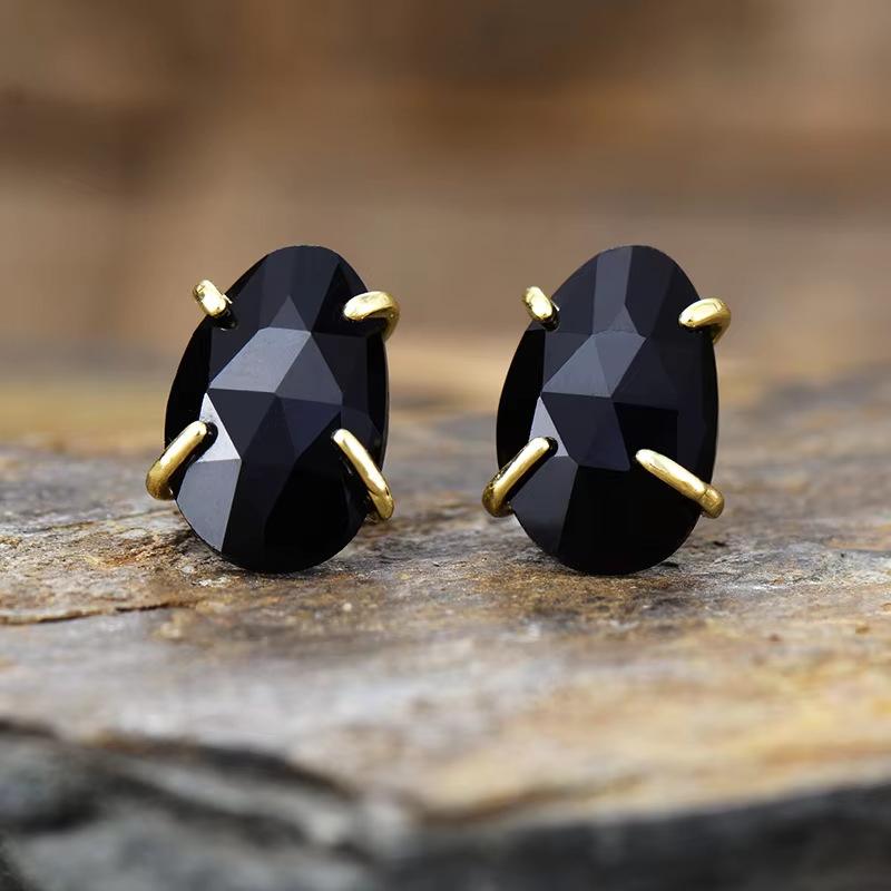 High Quality Plagioclase Earrings, Popular Natural Stone Jewelry In Europe and America