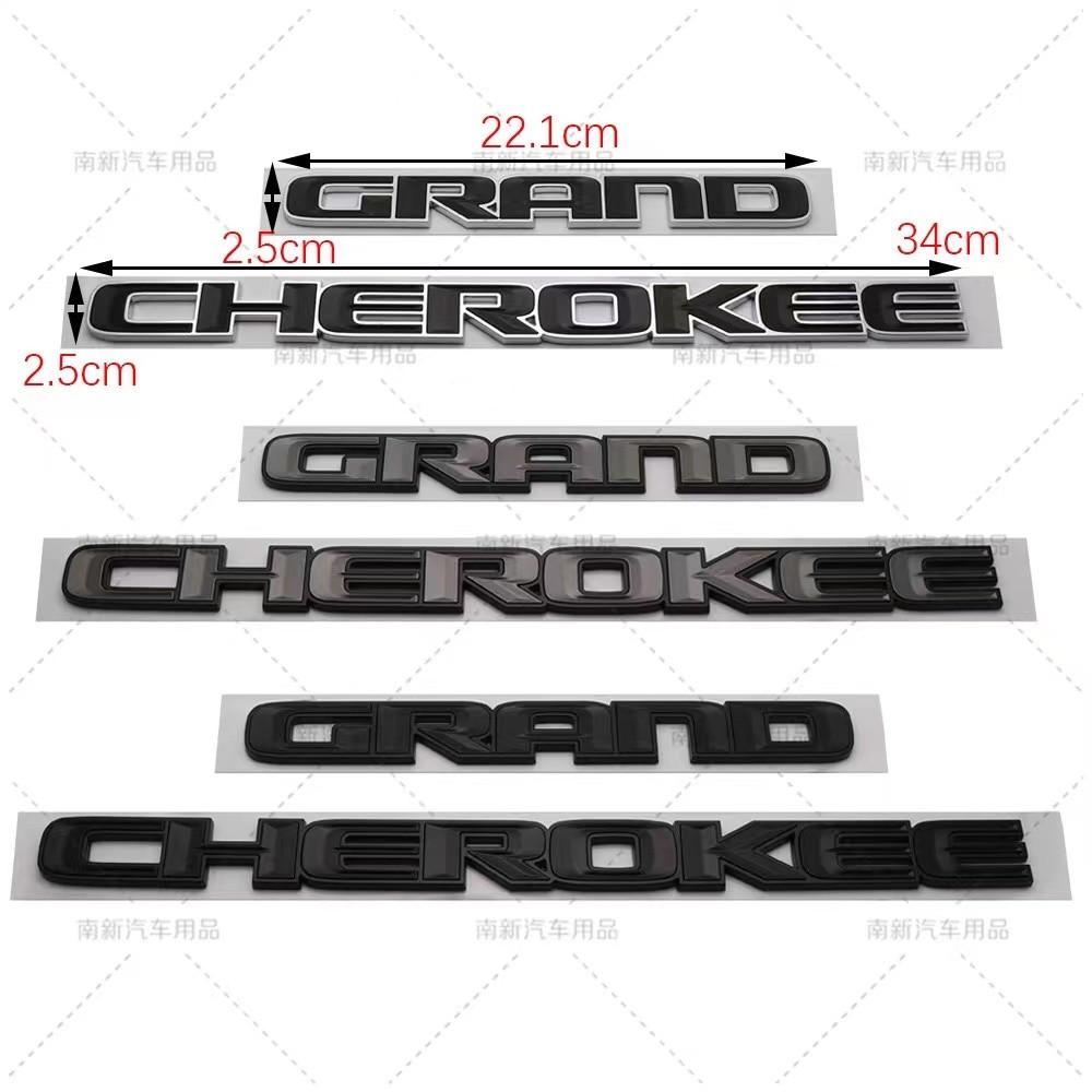 3D ABS Chrome Black Logo Grand Cherokee Emblem Letters Nameplate Car Door Badge Decal For Jeep Grand Cherokee Sticker Accessoies