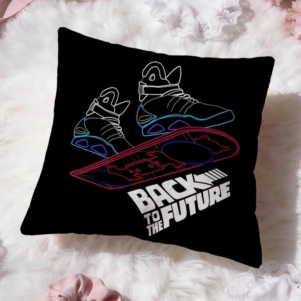 B-Back To The Future Cushion Cover Premium Comfort Reversible Pillow Cove -Two in One Design for Any Room & Car Interior