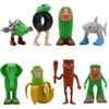 8 pièces Nouveau Tung Tung Sahur Cerveau Italien Bois Bâton Jouets Créatifs Décoration de Bureau Ornements de Collection Poupée Amusante Jouet Cadeau