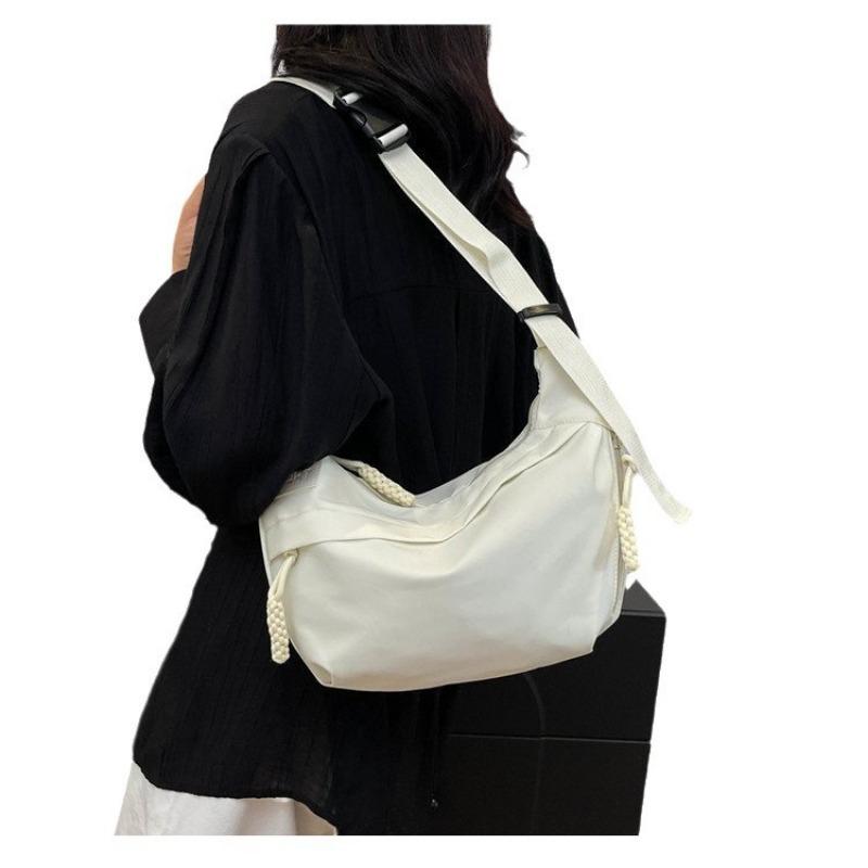 Candy Color Nylon Bag Women's New Large-capacity Shoulder Dumpling Bag Versatile Messenger Portable Shoulder Bag