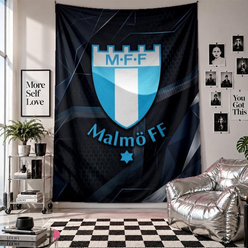 Malmö FF Gobelin Dekoracja Domu Tkanina Wisząca na Ścianę do Sypialni Salonu Tło