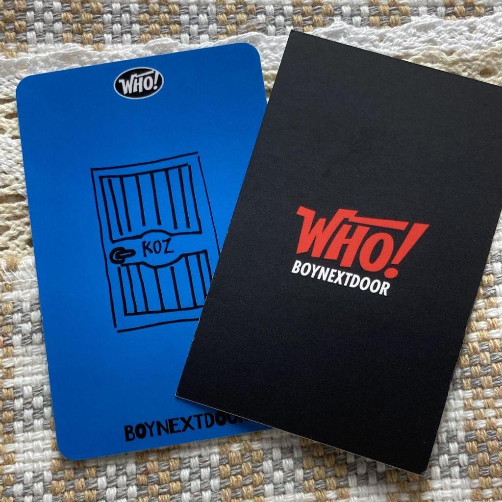 [USED] BOYNEXTDOOR Bonekdo WHO! Seongho Limited Sanok Trading Cards (2 pieces)