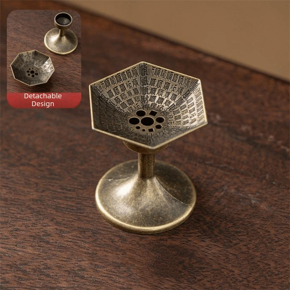 9-Holes Alloy Incense Holder High-footed Sandalwood Incense Burner Home Decoration A