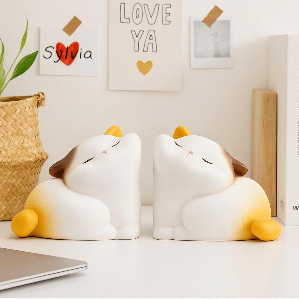Portable Hug Cat Bookshelf Cat Shaped Cat Decorative Bookends  Table Storage Supplies