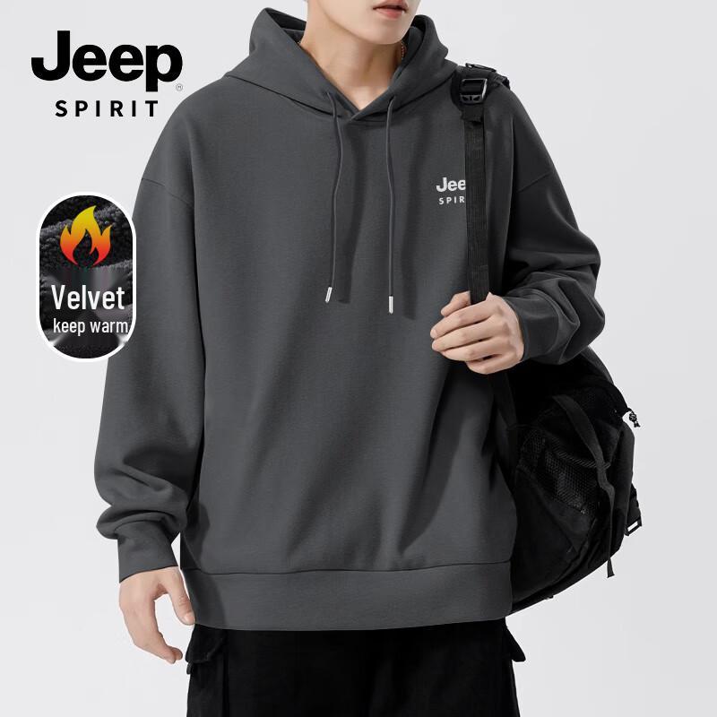 JEEP SPIRIT Men's Heavyweight Hooded Sweatshirt