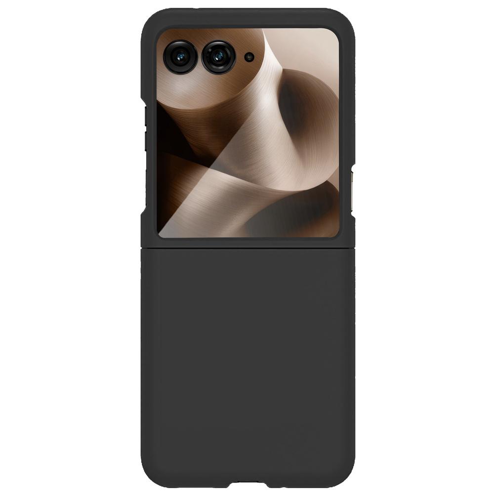 Hülle für Motorola Razr 70 Ultra / 60 Ultra, PC-Hülle, mit Glas, schwarz