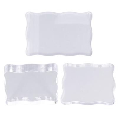 Acrylic Stamp Block Acrylic Handle Curved  Stamp Craft Rubber Stamp Transparent Stamp
