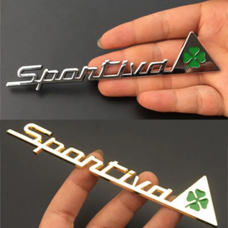 SVMHZ1 Car Styling Side Window Sticker SPORTIVA Logo Badge For Alfa Romeo 159 156 147 4C Giulia Stelvio Giulietta Mito Auto Accessories