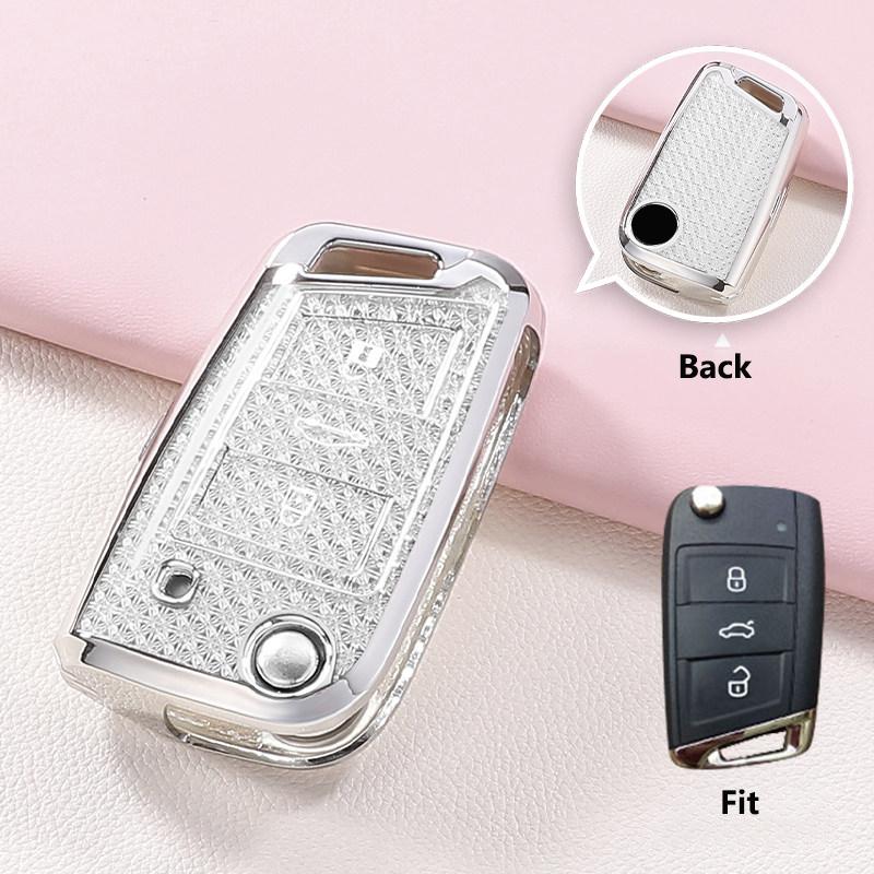 

Crystal Tpu Key Case For Vw For Golf 7 Mk7 Skoda Seat 2014 Fob Hull Octavia Combi Leon Ibiza Cuptra Flip Key Cover Fob