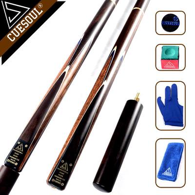 CUESOUL Escheholz 3/4 Joint Kleiner Kopf Snooker- & 8-Ball-Pool-Queue