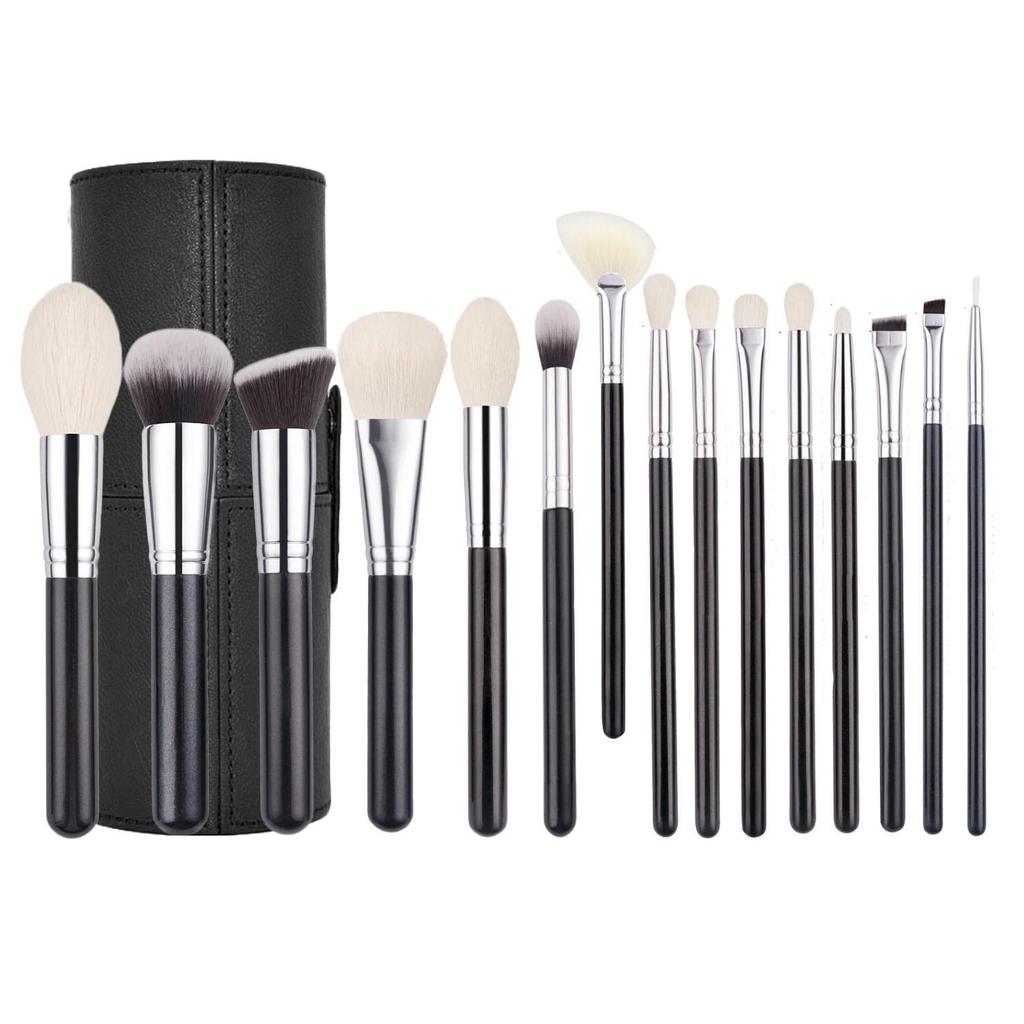 15-teiliges Make-up-Pinselset: Weiche Pinsel mit Puder- und Lidschattenpinseln für die Schönheit.