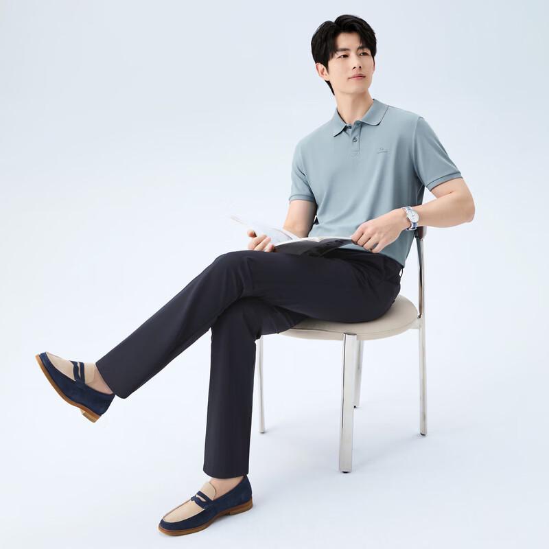 Seven Men's Short Sleeve Silk Blend Polo Shirt