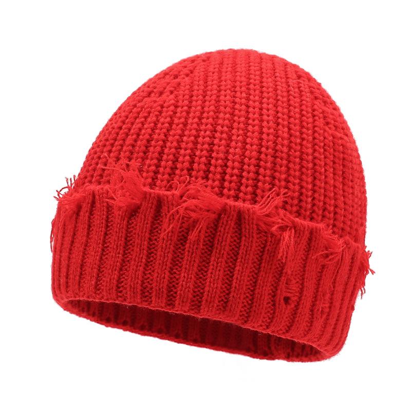 Autumn Winter Hole Knitted Warm Men Women Ear Guard Head Knitted Cap