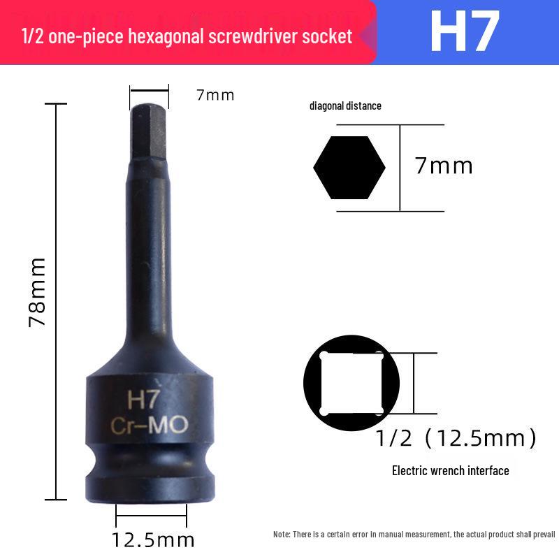 1/2 Inch Hex Air Impact Wrench Set: Large Pneumatic Socket & Electric Screwdriver