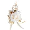Pack of 6 Silk Rose Flower Brooch/Bracelets Elegant Bridal Jewelry Stylish Wedding Party Accessories for Bridesmaids