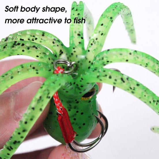 21g/11cm Reusable Squid Bait Attractive Far Throwing Distance Convenient Carrying Double Hooks Artificial