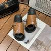 Summer One-word Slippers Women's Wear New Belt Buckle Fashionable Casual Sandals Thick-bottomed Comfortable Flat-bottomed Slippers