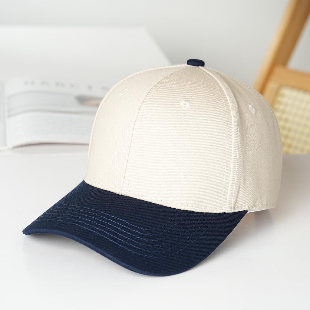 Baumwolle Hartschalen-Baseballkappe farblich passend Mode Pendler vielseitige Freizeitkappe Studentenmütze Outdoor-Baseballkappe