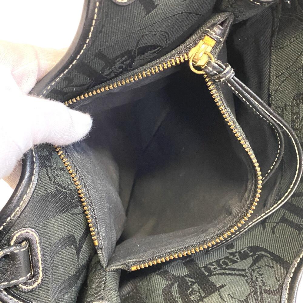 RALPH LAUREN canvas Handbag black canvas Women Used