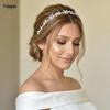 Yula Pan Dual Color Rhinestone Bridal Headband - Elegant Wedding & Party Hair Accessory (HP990)