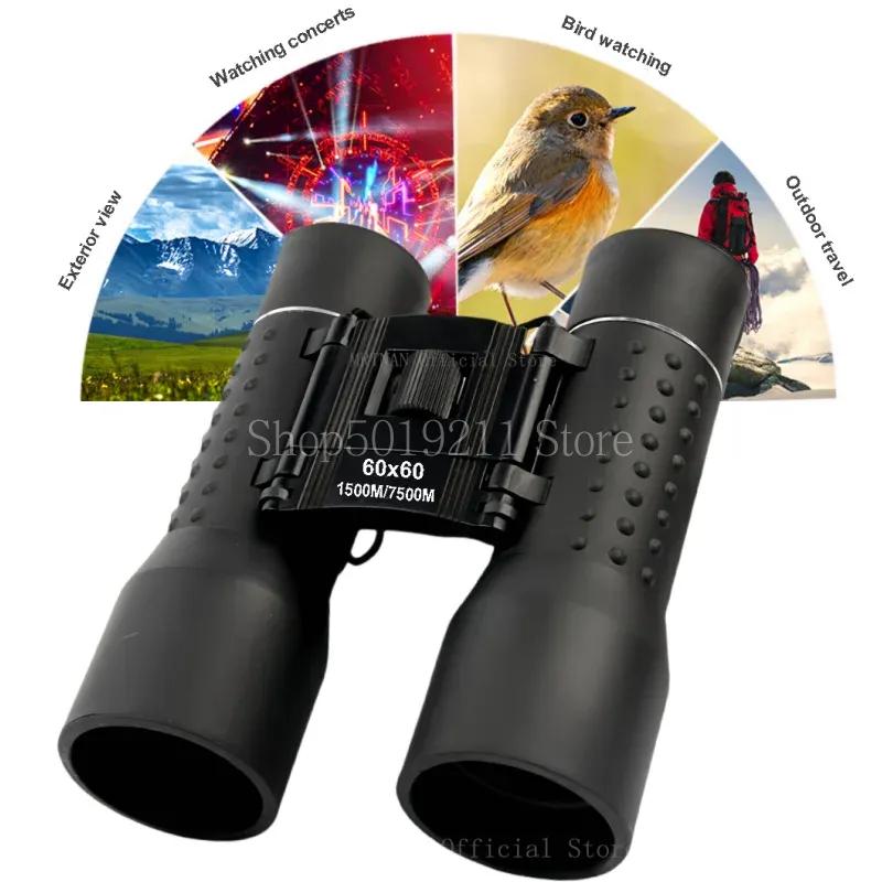 Binoculars 60X60 Long Range 7500m HD High Power Telescope Optical Glass Lens Low Light Night Vision For Hunting Sports