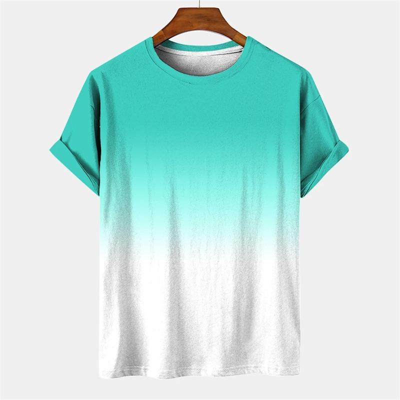 T-shirt Grafica Semplice Abbigliamento Uomo Gradiente di Colore Stampa 3D T-shirt Abbigliamento Harajuku Moda Uomo e Donna T-shirt Top XXS